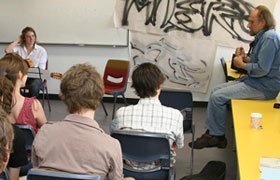 Carlo Barone teaches students about 19th century performance literature