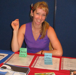 Rosa Casey helps out at 2007 Careers Expo