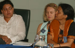(l-r) Ms Jean Fenton, Dr Natasha Stacey, Dr Leena Srivastava