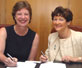 CDU's Vice-Chancellor Professor Helen Garnett and NT Chief Minister Clare Martin